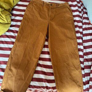 J Crew Classic Trouser in Canvas - dark Tan size 34"